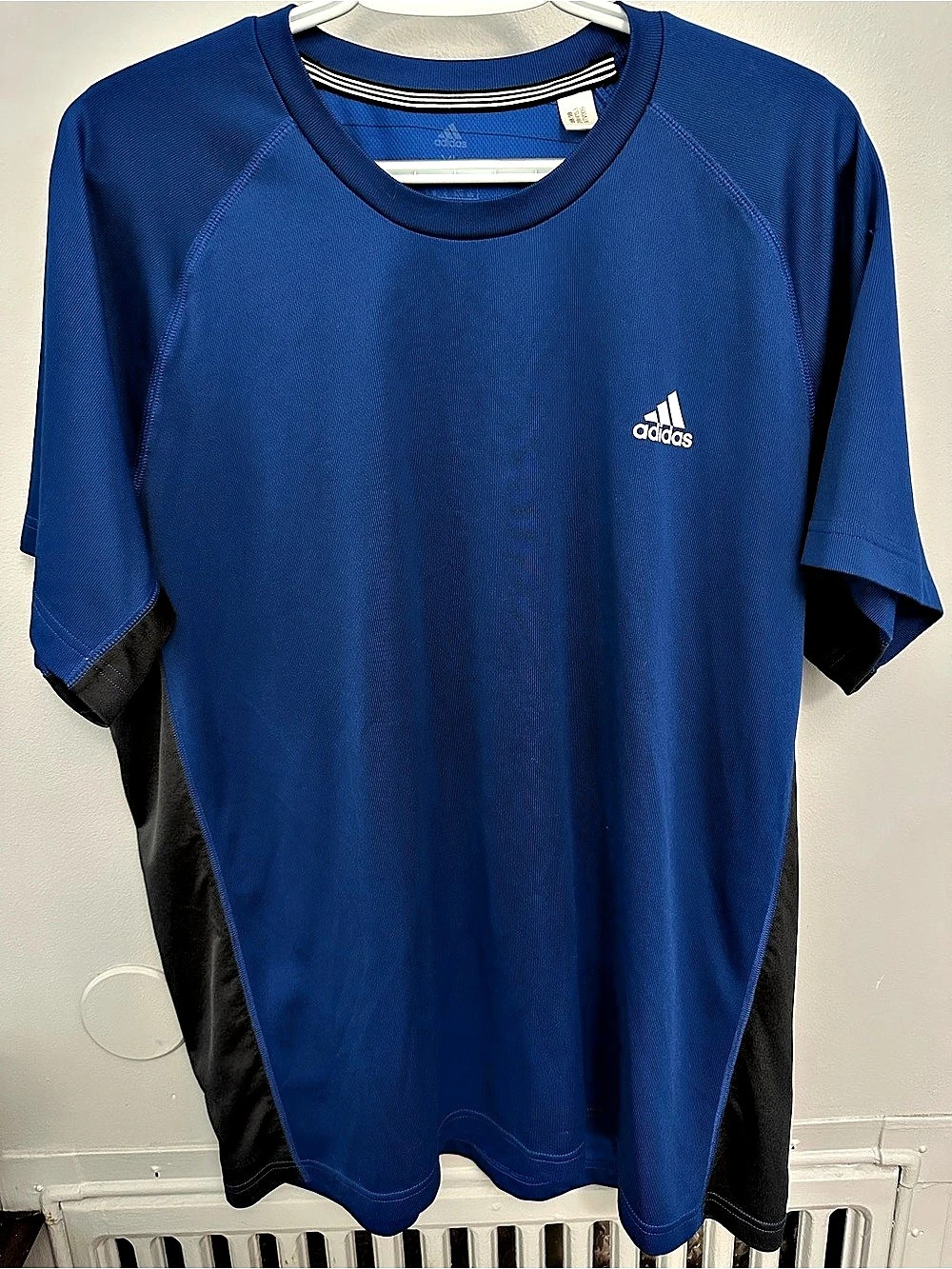 adidas Training Essentials Raglan Tech Tee Blue & Black XL